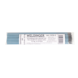 Schweißelektroden Edelstahl 307 schwarz/weiß V2A 2,0 mm 0,5 kg = ca. 43 Stück