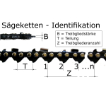 Bison Sägekette Ersatzkette 3/8" 1,1 mm  Halbmeißel 57 Treibglieder