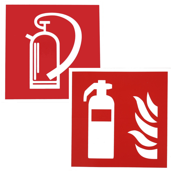 Hinweisschild mit Brandschutzzeichen F005 Brandmelder nachleuchtend 