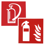 Brandschutzzeichen Feuerlöscher 10x10cm Hinweisschild