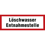 Hinweisschild Löschwasserentnahmestelle 30 x 10 cm...