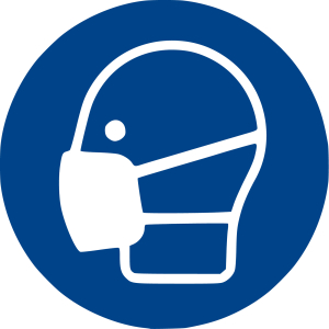Gebotszeichen M016: Maske benutzen - Aufkleber Ø 20 cm nach ISO7010
