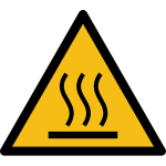Warnzeichen W017: Heiße Oberfläche - Aufkleber...