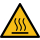 Warnzeichen W017: Heiße Oberfläche - Aufkleber 10 cm