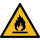Warnzeichen W021: Feuergefährliche Stoffe - Aufkleber 10 cm