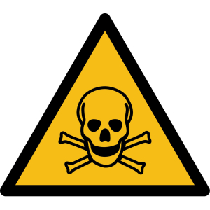 Warnzeichen W016: Giftige Stoffe - Aufkleber 10 cm