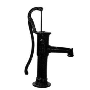 Schwengelpumpe Typ 75  schwarz Gartenpumpe mit Rundflansch