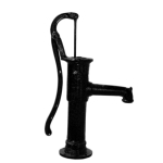 Schwengelpumpe Typ 75 schwarz Gartenpumpe mit Rundflansch
