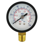 Ersatzmanometer für Druckluftkomponenten 1/4" rechts 50 mm Abgang nach Unten