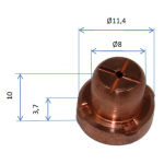 WELDINGER 10 x Düse 0,8 mm kurz Plasmaschneider PS51 / PS52