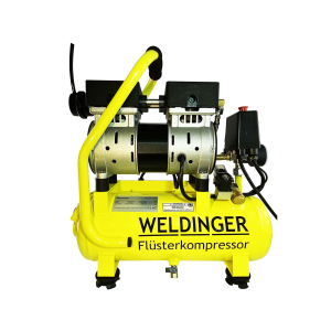 FK65 pro WELDINGER Flüsterkompressor 90 l Luftabgabe innenbeschichteter Tank 9 bar max