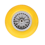 Schubkarrenrad pannensicher 400-8, gelber PU Ring,...
