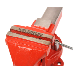 WELDINGER Schraubstock eco 100 mm Backenbreite 360° drehbar unzerbrechlich rot