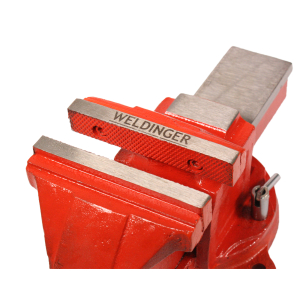 WELDINGER Schraubstock eco 125 mm Backenbreite 360 drehbar unzerbrechlich rot