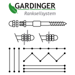 GARDINGER Rankhilfe Rankseilsystem Edelstahl mit Schrauben und 10 m Edelstahldraht