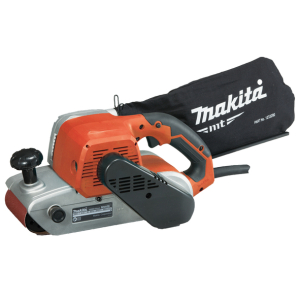 Makita Bandschleifer M9400 rot 100mm 940W mit Stationärhalterung