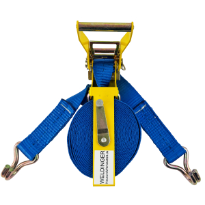 WELDINGER Zurrgurt Größe L 5,5 m x 35 mm Gurtmagazin Ratsche (1000/2000 kg 2 Haken Spanngurt)