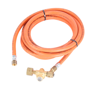 Propanschlauchgarnitur 5 m HD winterfest 30 bar 3/8" links mit Regler und Schlauchbruchsicherung von Sievert