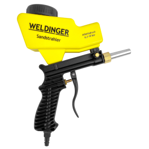 WELDINGER Druckluft-Sandstrahlpistole mit Tank Sandblaster Luftverbrauch ca. 198 l/min