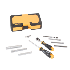 Felo R-GO M-Tec Steckschlsselsatz 10-teilig mit Ergonic-Ratsche