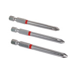 Projahn  PH 2 1/4" Bits Phillips Farbcode 75 mm 3er...