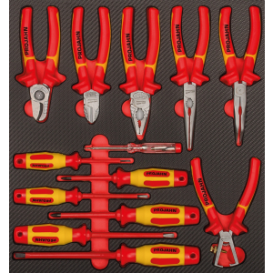 PROJAHN VDE-Werkzeugeinlage für Elektrik Doppel-Einlage 13-teilig (5999-451)