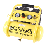 FK95 compact  WELDINGER Flüsterkompressor750W innenbeschichteter Tank