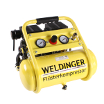 FK95 compact  WELDINGER Flüsterkompressor750W innenbeschichteter Tank