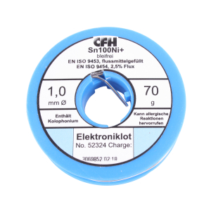 Bleifreies Elektroniklot EL324, flussmittelgefüllt Ø 1mm, 70g