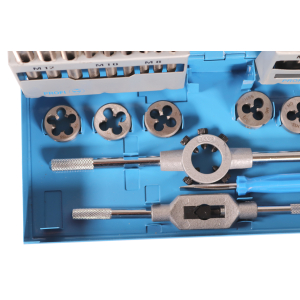 WELDINGER Gewindeschneid-Sortiment HSS-G, 31lg. bis M12, metrisch im blauen Metallkoffer