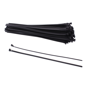 Mehrweg-Kabelbinder, wiederlösbar 7,6x370 mm, 100 Stück, schwarz