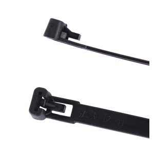 Mehrweg-Kabelbinder wiederlösbar 7,6x370 mm, 100 Stück, schwarz
