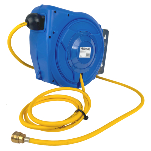 WELDINGER DSA-18 Automatik-Schlauchaufroller 18 m mit Druckluftschlauch Gummi-PVC gelb 6 x12 mm