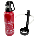 2 kg ABC Aluminium-Pulverfeuerlöscher mit 4 LE KFZ Halterung, Manometer
