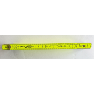 2 m-Maßstab Zollstock Leuchtfarbe Gelb von BMI Buchenholz werbefrei!