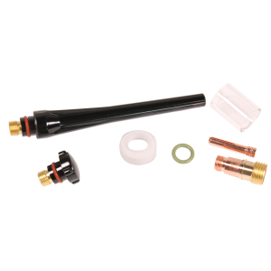 WIG-Gaslinsen Set TYP17/26  1,6 mm / 2,4 mm 18-teilig (Glaskappen) WELDINGER