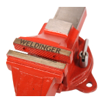 WELDINGER Schraubstock eco 80 mm Backenbreite 360° drehbar unzerbrechlich rot
