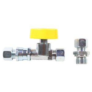 Flüssiggas-Anschlussset 1/2 AG inkl. Rohr 12 mm, gerade für Außenwandheizgerät Strache