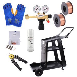 WELDINGER MIG/MAG-Einsteigerset ME 160 eco Schweiinverter Schweiwagen eco Druckregler mini MAGSet Basic