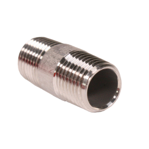 Rohrdoppelnippel 1/8 rechts x 30 mm V2A Edelstahl