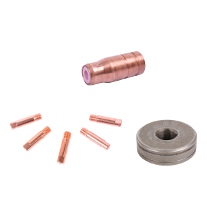 ME180 mini Flldrahtset WELDINGER  MIG/MAG-Schweigert mit 2 Rollen Flldraht + Flldrahtgasdse