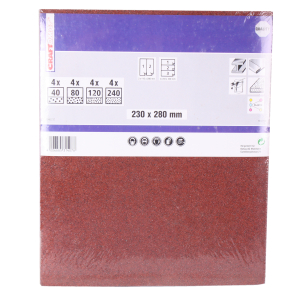 Schleifpapier Super, Körnung je 4 x 40, 80, 120, 240,...