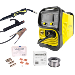 Aktion MIG/MAG-Schweißinverter WELDINGER MEW 200 SYN eco + MAG-Set 1 + Fülldraht 0,8 mm/D100