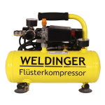 WELDINGER Flüsterkompressor FK 40 compact mit 6-teiligem Airbrushset