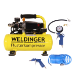 Aktionsset WELDINGER Flüster Kompressor FK 40 compact +...