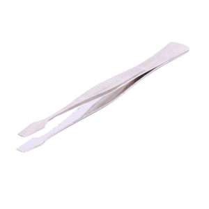 Pinzette 110 mm,Rostfrei, gerade, Schaufelform, blaue Hlle