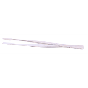Pinzette 110 mm,Rostfrei, gerade, Schaufelform, blaue Hlle