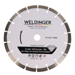 Diamant-Trennset WELDINGER Winkelschleifer WS-3 Ø 230 mm 2500 W Metall und Beton