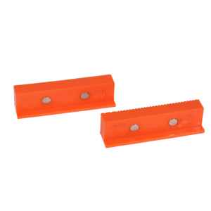 glatte Schraubstock-Kunststoff-Schutzbacken  2tlg 115 mm magnetisch  orange