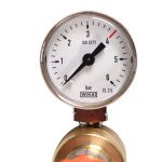 Druckregler mit Manometer  für Einweg Gasflaschen mit 7/16" Anschluss Multigas At2000 und andere